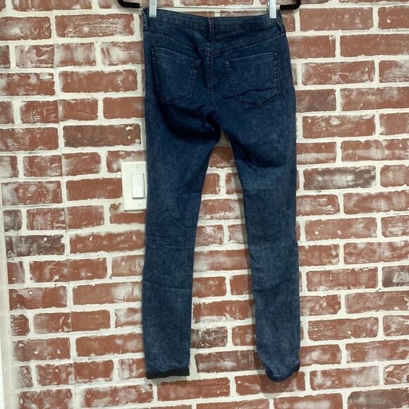 Women's Topshop Moto Leigh Acid Wash Attached Rolled Cuff Skinny Jeans W28 L32 - Picture 2 of 9